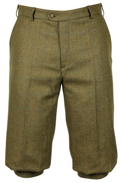 William Powell shooting breeks in a classic green tweed colour